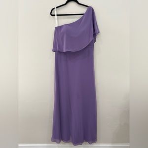 Women’s Azazie Lizzy One Shoulder Dress in Tahiti (Purple), Size 10